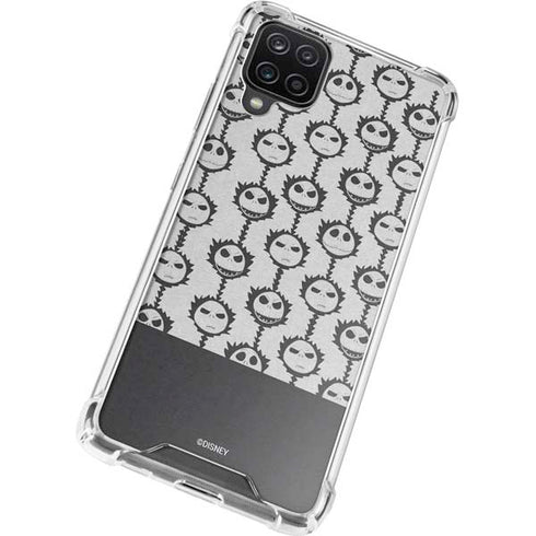 Disney The Nightmare Before Christmas Jack Skellington Face Expressions pattern Galaxy A12 Clear Case
