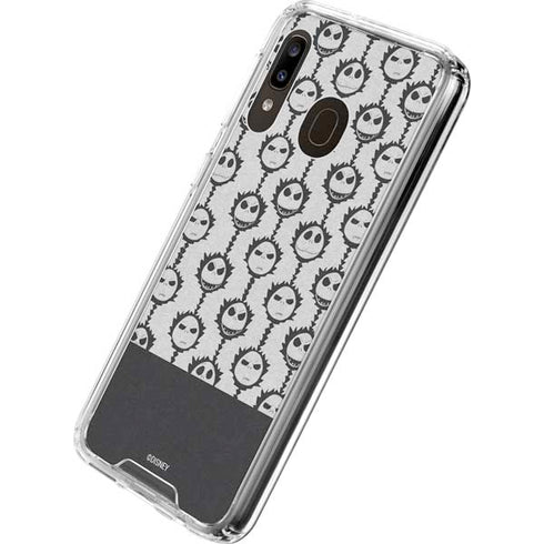 Disney The Nightmare Before Christmas Jack Skellington Face Expressions pattern Galaxy A30 Clear Case