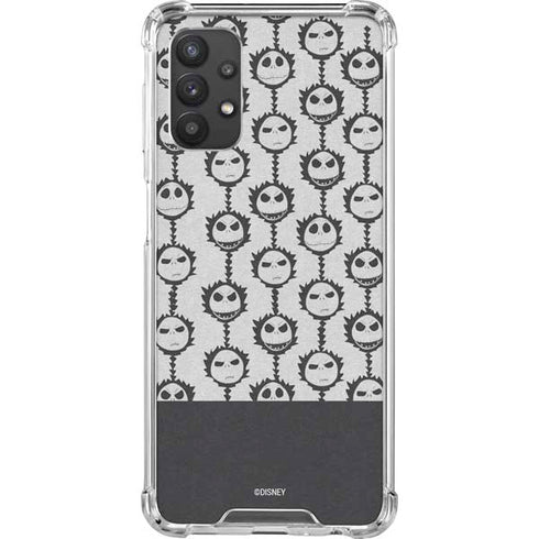 Disney The Nightmare Before Christmas Jack Skellington Face Expressions pattern Galaxy A32 5G Clear Case