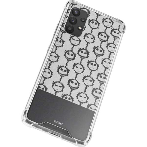 Disney The Nightmare Before Christmas Jack Skellington Face Expressions pattern Galaxy A32 5G Clear Case