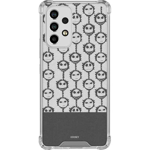 Disney The Nightmare Before Christmas Jack Skellington Face Expressions pattern Galaxy A53 5G Clear Case