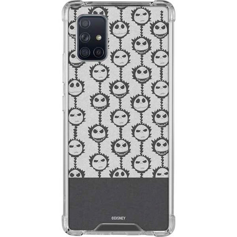 Disney The Nightmare Before Christmas Jack Skellington Face Expressions pattern Galaxy A71 5G Clear Case