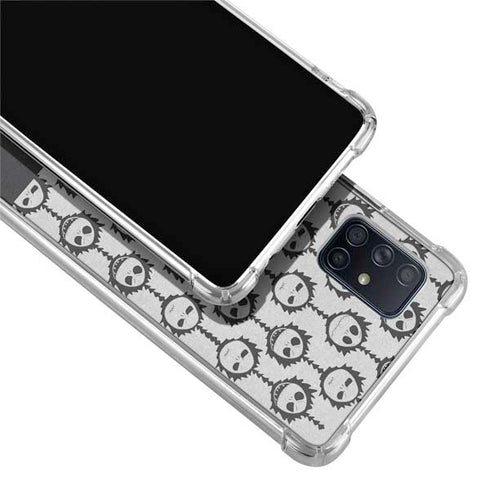 Disney The Nightmare Before Christmas Jack Skellington Face Expressions pattern Galaxy A71 5G Clear Case