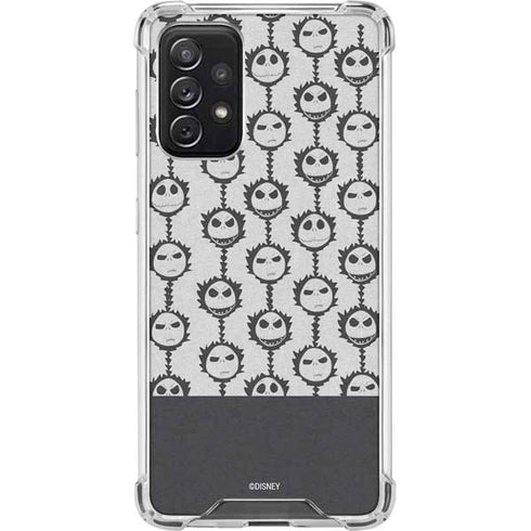 Disney The Nightmare Before Christmas Jack Skellington Face Expressions pattern Galaxy A72 5G Clear Case