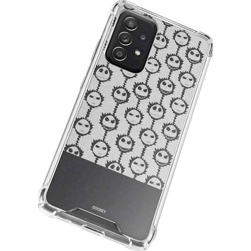 Disney The Nightmare Before Christmas Jack Skellington Face Expressions pattern Galaxy A72 5G Clear Case