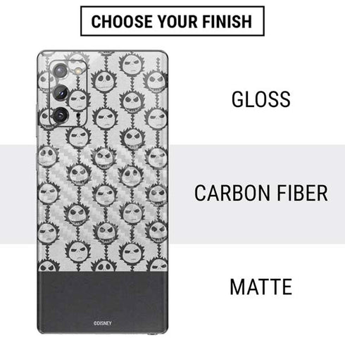Disney The Nightmare Before Christmas Jack Skellington Face Expressions pattern Galaxy Note20 5G Skin