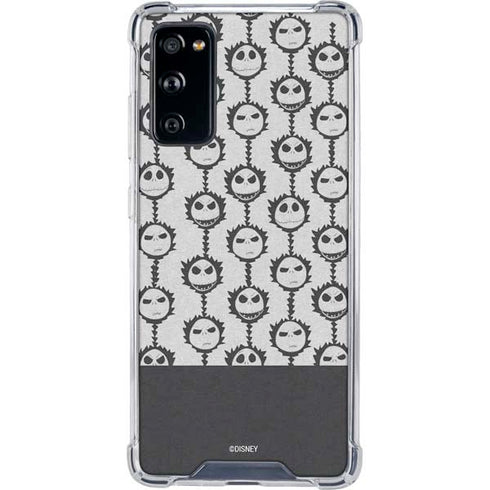 Disney The Nightmare Before Christmas Jack Skellington Face Expressions pattern Galaxy S20 FE Clear Case
