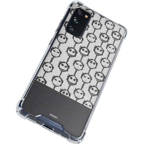 Disney The Nightmare Before Christmas Jack Skellington Face Expressions pattern Galaxy S20 FE Clear Case