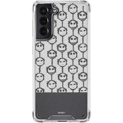 Disney The Nightmare Before Christmas Jack Skellington Face Expressions pattern Galaxy S21 5G Clear Case