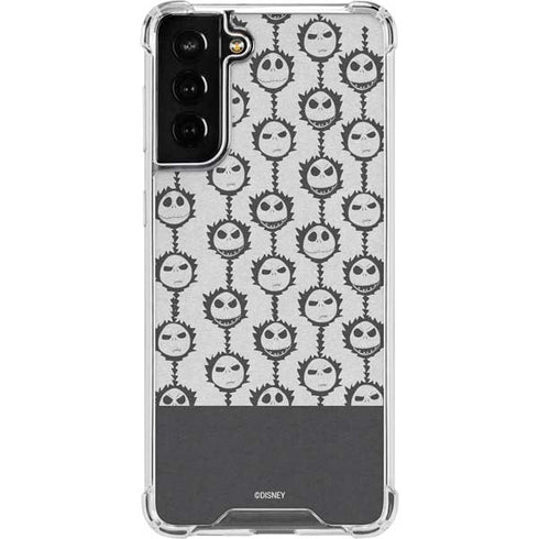 Disney The Nightmare Before Christmas Jack Skellington Face Expressions pattern Galaxy S21 FE Clear Case