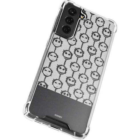 Disney The Nightmare Before Christmas Jack Skellington Face Expressions pattern Galaxy S21 FE Clear Case