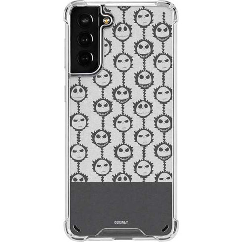 Disney The Nightmare Before Christmas Jack Skellington Face Expressions pattern Galaxy S21 Plus 5G Clear Case