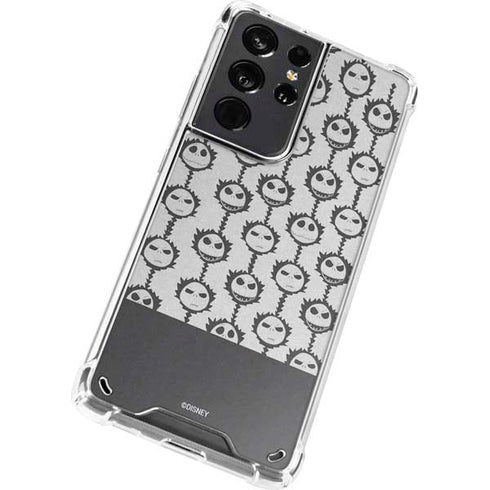 Disney The Nightmare Before Christmas Jack Skellington Face Expressions pattern Galaxy S21 Ultra 5G Clear Case