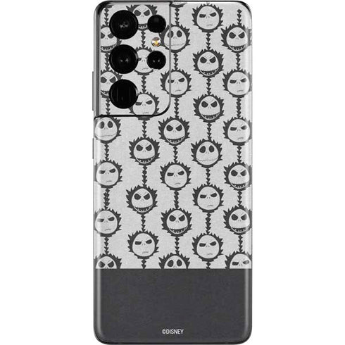 Disney The Nightmare Before Christmas Jack Skellington Face Expressions pattern Galaxy S21 Ultra 5G Skin