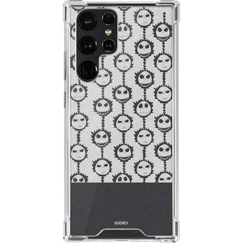 Disney The Nightmare Before Christmas Jack Skellington Face Expressions pattern Galaxy S22 Ultra Clear Case