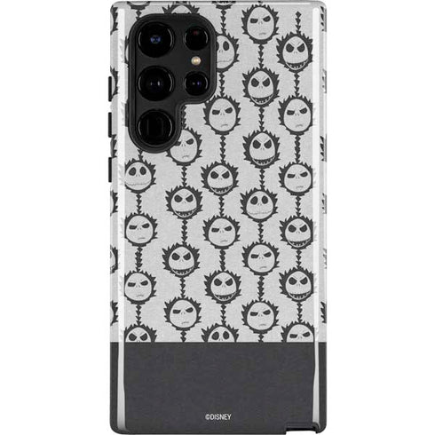 Disney The Nightmare Before Christmas Jack Skellington Face Expressions pattern Galaxy S22 Ultra Pro Case