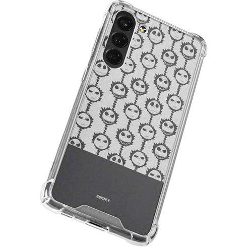 Disney The Nightmare Before Christmas Jack Skellington Face Expressions pattern Galaxy S23 Plus Clear Case