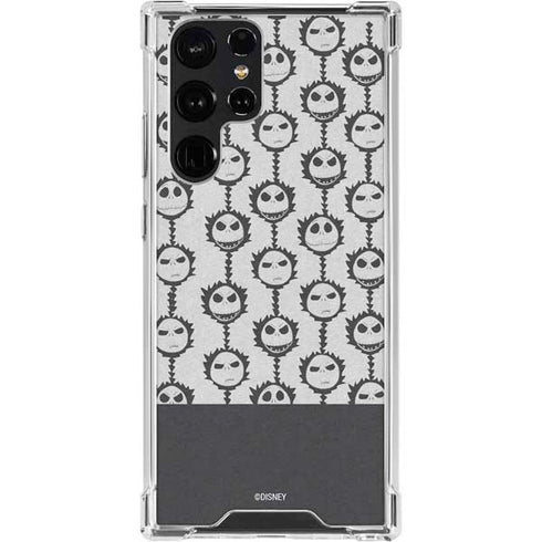 Disney The Nightmare Before Christmas Jack Skellington Face Expressions pattern Galaxy S24 Ultra Clear Case