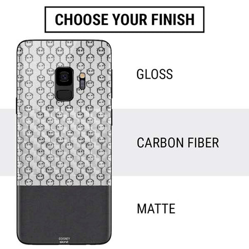 Disney The Nightmare Before Christmas Jack Skellington Face Expressions pattern Galaxy S9 Skin