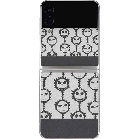 Disney The Nightmare Before Christmas Jack Skellington Face Expressions pattern Galaxy Z Flip3 5G Skin