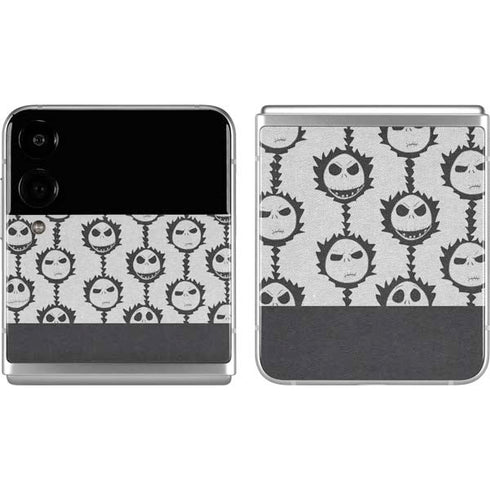 Disney The Nightmare Before Christmas Jack Skellington Face Expressions pattern Galaxy Z Flip4 5G Skin