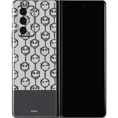 Disney The Nightmare Before Christmas Jack Skellington Face Expressions pattern Galaxy Z Fold2 5G Skin
