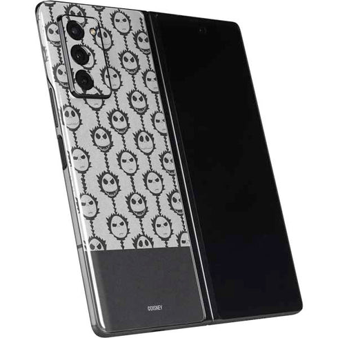 Disney The Nightmare Before Christmas Jack Skellington Face Expressions pattern Galaxy Z Fold2 5G Skin