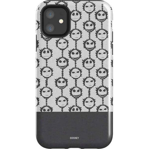 Disney The Nightmare Before Christmas Jack Skellington Face Expressions pattern iPhone 11 Impact Case