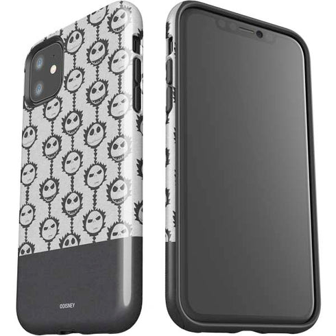 Disney The Nightmare Before Christmas Jack Skellington Face Expressions pattern iPhone 11 Impact Case