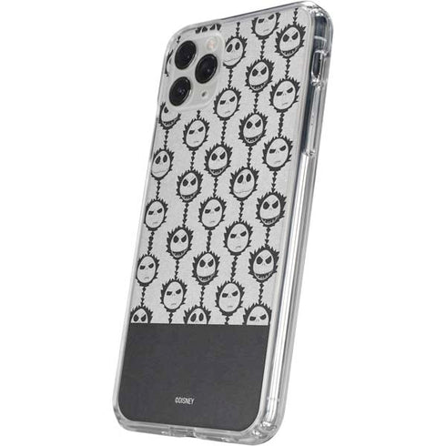 Disney The Nightmare Before Christmas Jack Skellington Face Expressions pattern iPhone 11 Pro Clear Case
