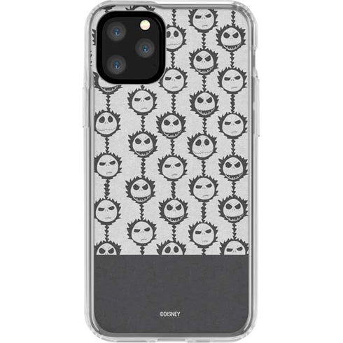 Disney The Nightmare Before Christmas Jack Skellington Face Expressions pattern iPhone 11 Pro Clear Case