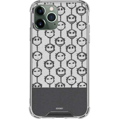 Disney The Nightmare Before Christmas Jack Skellington Face Expressions pattern iPhone 11 Pro Max Clear Case