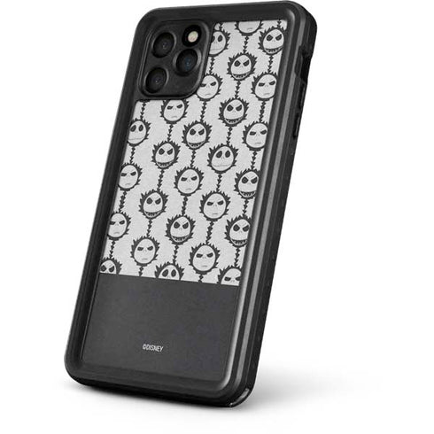 Disney The Nightmare Before Christmas Jack Skellington Face Expressions pattern iPhone 11 Pro Max Waterproof Case