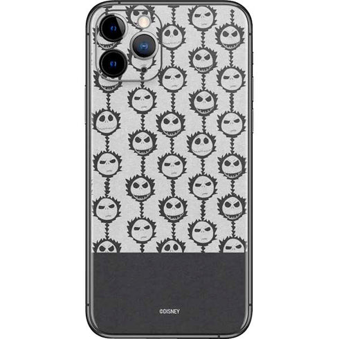 Disney The Nightmare Before Christmas Jack Skellington Face Expressions pattern iPhone 11 Pro Skin