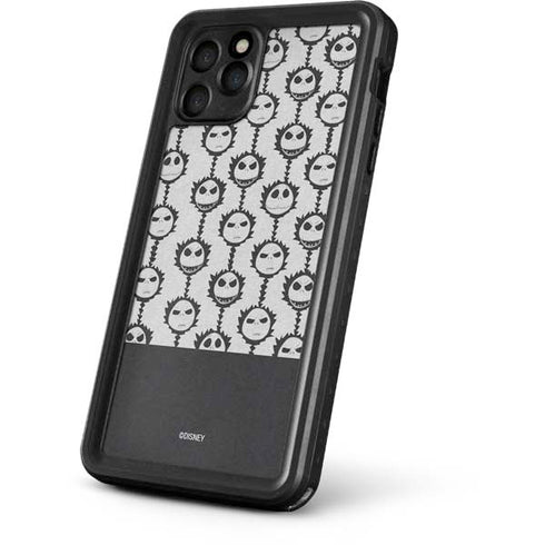 Disney The Nightmare Before Christmas Jack Skellington Face Expressions pattern iPhone 11 Pro Waterproof Case