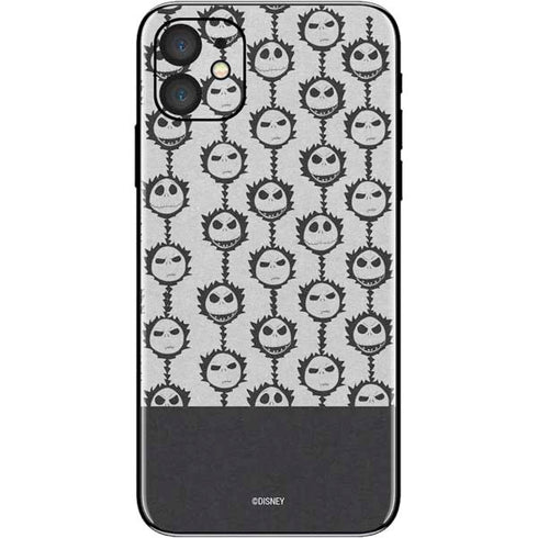Disney The Nightmare Before Christmas Jack Skellington Face Expressions pattern iPhone 11 Skin