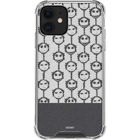 Disney The Nightmare Before Christmas Jack Skellington Face Expressions pattern iPhone 12 Clear Case