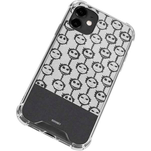 Disney The Nightmare Before Christmas Jack Skellington Face Expressions pattern iPhone 12 Clear Case