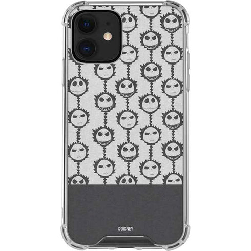 Disney The Nightmare Before Christmas Jack Skellington Face Expressions pattern iPhone 12 Mini Clear Case