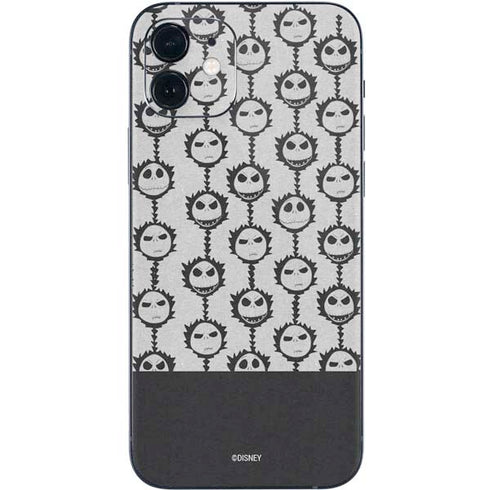 Disney The Nightmare Before Christmas Jack Skellington Face Expressions pattern iPhone 12 Mini Skin