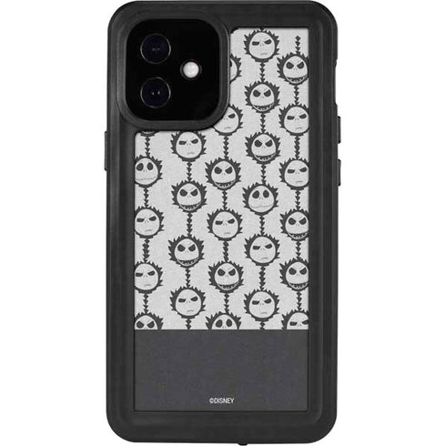 Disney The Nightmare Before Christmas Jack Skellington Face Expressions pattern iPhone 12 Mini Waterproof Case