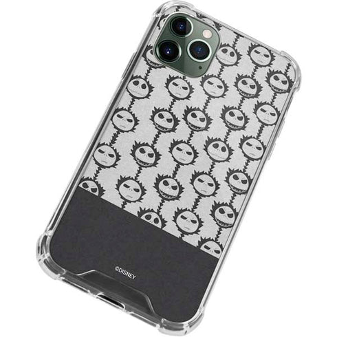 Disney The Nightmare Before Christmas Jack Skellington Face Expressions pattern iPhone 12 Pro Clear Case