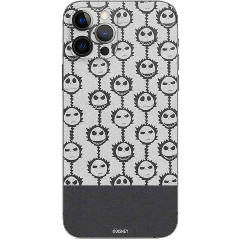 Disney The Nightmare Before Christmas Jack Skellington Face Expressions pattern iPhone 12 Pro Skin
