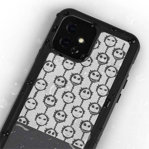 Disney The Nightmare Before Christmas Jack Skellington Face Expressions pattern iPhone 12 Waterproof Case