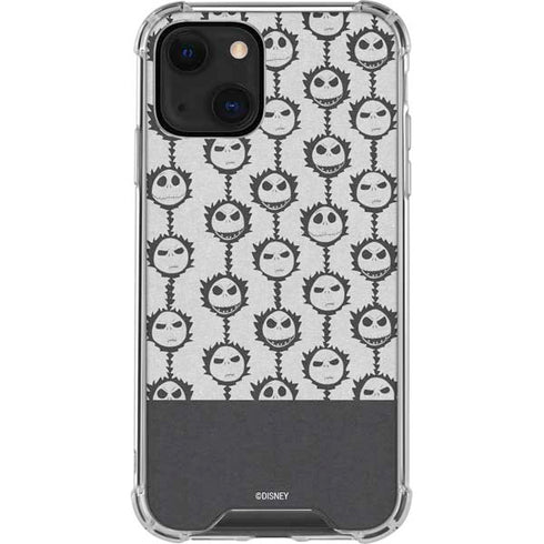 Disney The Nightmare Before Christmas Jack Skellington Face Expressions pattern iPhone 13 Mini Clear Case