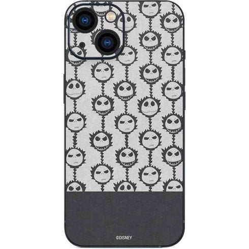 Disney The Nightmare Before Christmas Jack Skellington Face Expressions pattern iPhone 13 Mini Skin