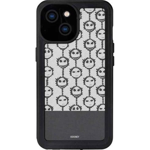 Disney The Nightmare Before Christmas Jack Skellington Face Expressions pattern iPhone 13 Mini Waterproof Case
