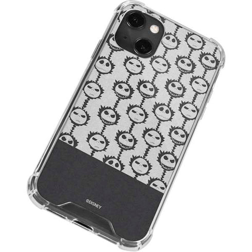 Disney The Nightmare Before Christmas Jack Skellington Face Expressions pattern iPhone 14 Plus Clear Case