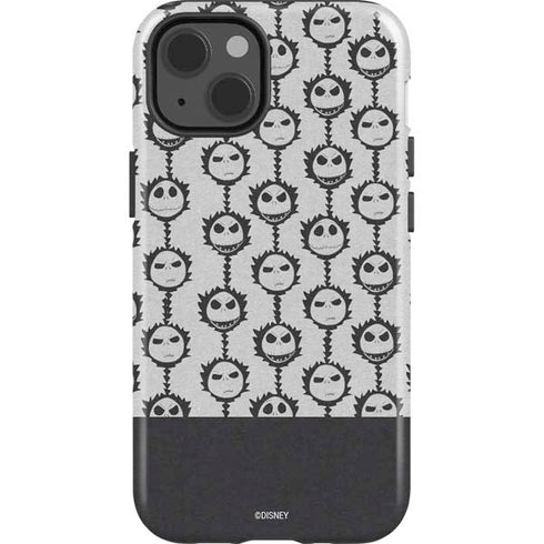 Disney The Nightmare Before Christmas Jack Skellington Face Expressions pattern iPhone 15 Impact Case