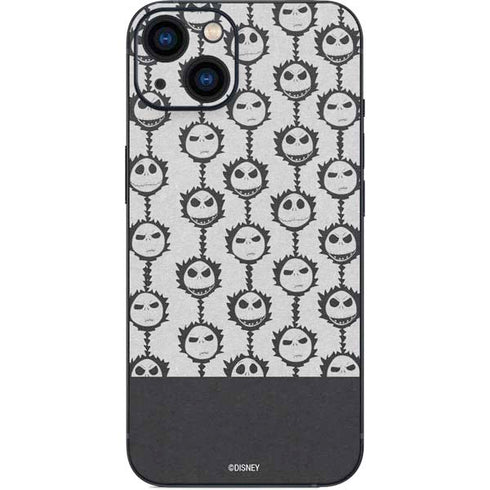 Disney The Nightmare Before Christmas Jack Skellington Face Expressions pattern iPhone 15 Plus Skin